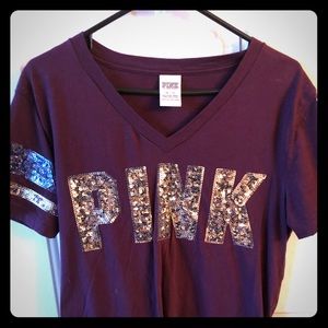 Medium Pink by Victoria Secret V neck t shirt